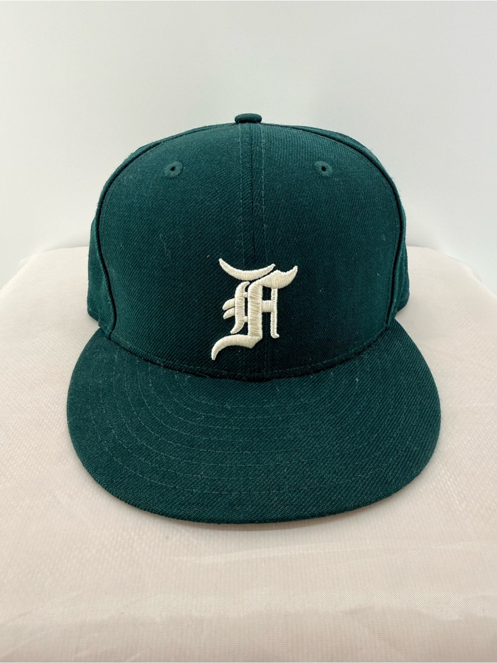 Fear of God Essentials x New Era 59FIFTY Dark Green Fitted MLB Hat FOG